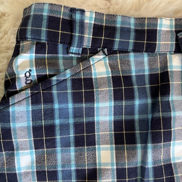 Blue & White Plaid Pants - Picture 4 of 5